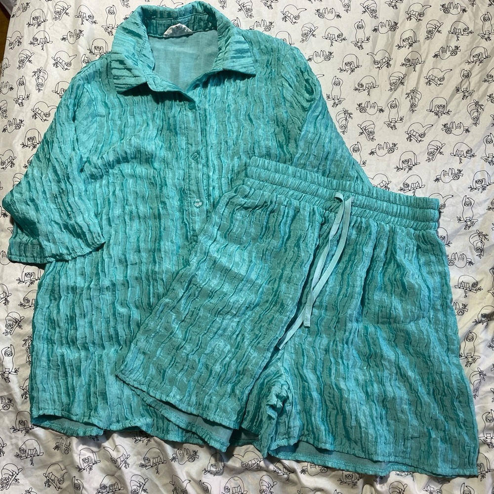 Aqua Textured Women's Set